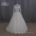 Heavy Beading Pattern Tulle A-Line Bridal Gowns
